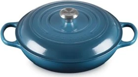 Le Creuset Gourmet-Profitopf Bräter aus Gusseisen rund 30cm 3.5l deep teal