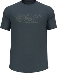 Odlo Ascent Performance Wool 130 Funktionsshirt kurzarm dark slate melange (Herren)