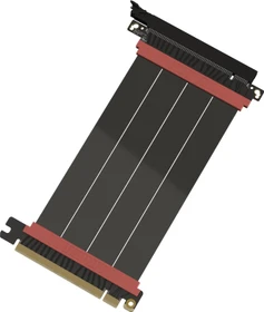 LinkUP AVA5 v2 Riser Kabel, gerade, PCIe 5.0, 150mm, schwarz/rosa