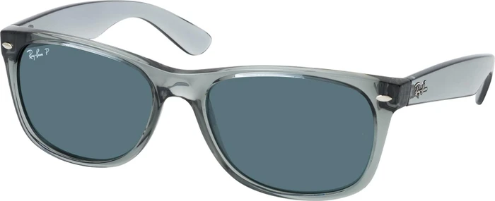 Ray-Ban RB2132 New Wayfarer Classic 58mm polished transparent grey/dark blue polarized