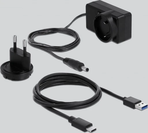 DeLOCK External Enclosure, transparent, 9.5mm, 2.5", USB-C 3.0