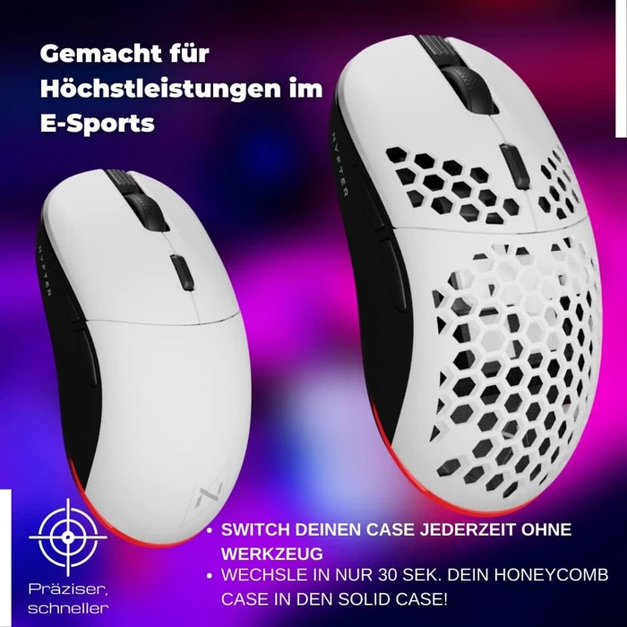 Nyfter NYF 22 Wireless Gaming Mouse Black/White, USB