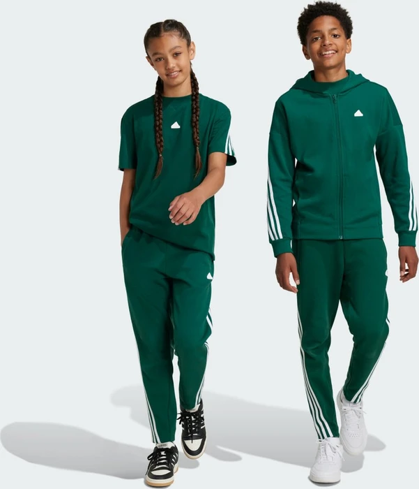adidas Future Icons 3-Streifen Ankle-Length Trainingshose lang collegiate green/white (Junior)