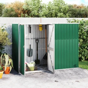 vidaXL Metall Gerätehaus 225x89cm grün