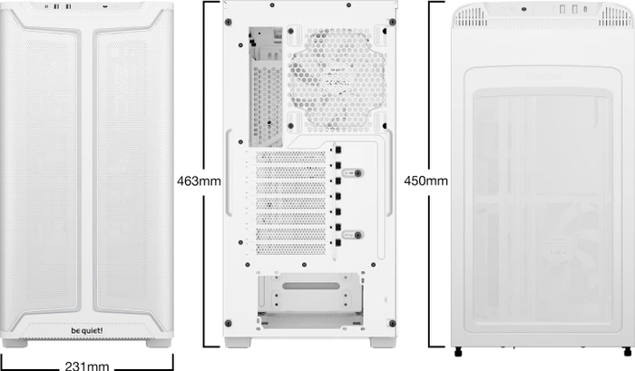 be quiet! Pure Base 501 DX White, Glasfenster