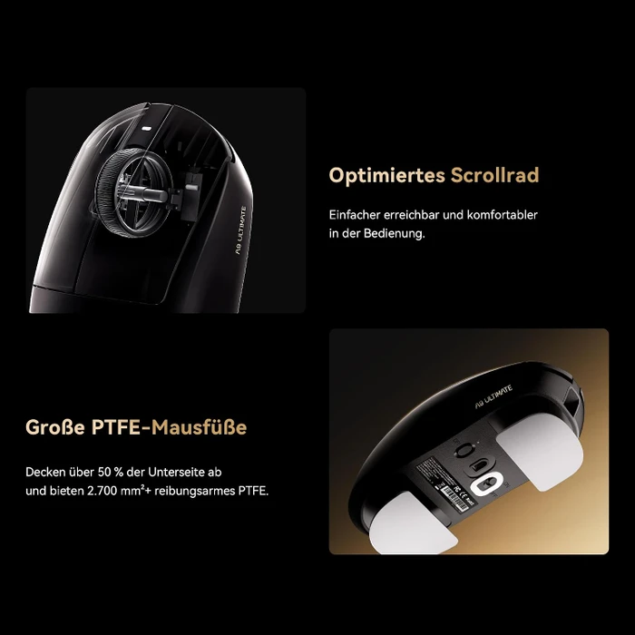 ATK Dragonfly A9 Mini+ 8KHz Wireless Gaming Maus, schwarz, USB