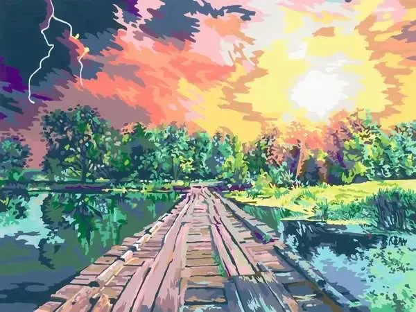 Ravensburger Malen nach Zahlen CreArt Leinwand Magisches Licht