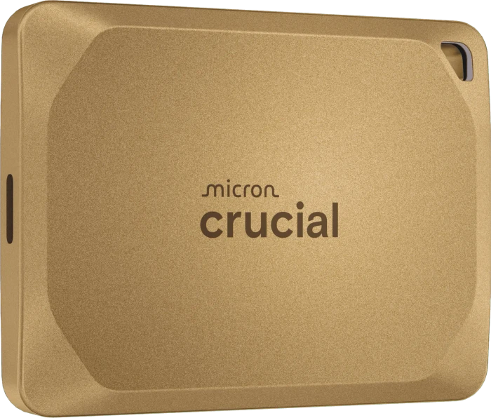 Crucial X10 Pro Portable SSD, gold, 2TB, USB-C 3.2