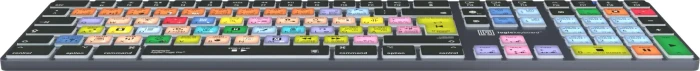 LogicKeyboard Titan Wireless Apple Logic Pro X Mac, Titanium Gray, LEDs weiß, USB/Bluetooth, DE