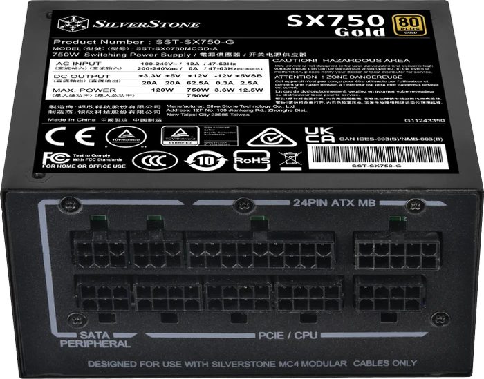 SilverStone SFX Series SX750-G Gold 750W, SFX