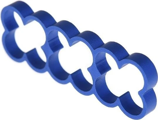 Alphacool Eiskamm Alu X12 Kabelkamm 4mm, blau, 4er-Pack