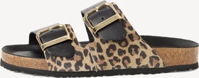 Tamaris Leder Pantolette black/leopard (Damen)