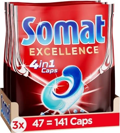 Somat Excellence 4in1 Geschirrspültabs, 141 Stück (3x 47 Stück)