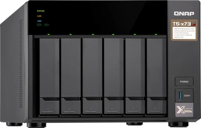 QNAP Turbo Station TS-673-8G, 8GB RAM, 4x RJ-45 1000Base-T, 4x USB-A 3.0
