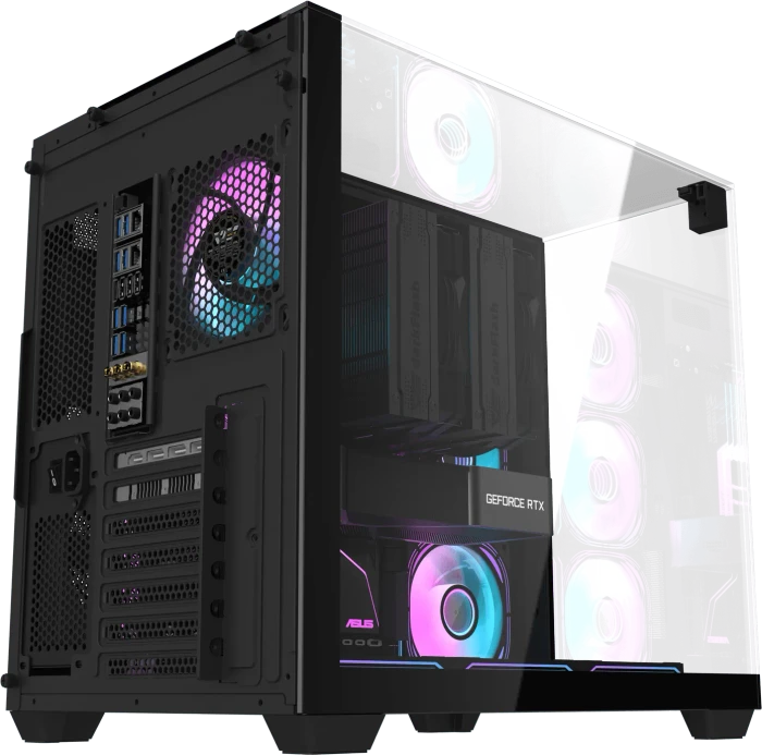 DarkFlash TH285 Black, Glasfenster
