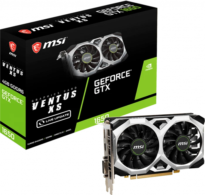 MSI GeForce GTX 1650 D6 Ventus XS V1, 4GB GDDR6, DVI, HDMI, DP