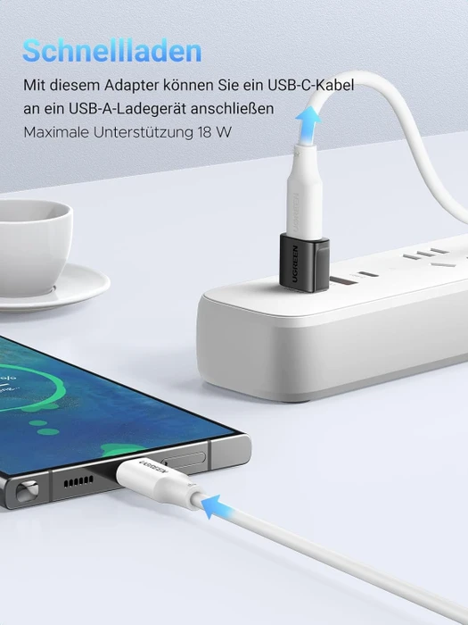 Ugreen USB-Adapter, USB-C 3.1 [Buchse] auf USB-A 3.1 [Stecker], 3er-Pack