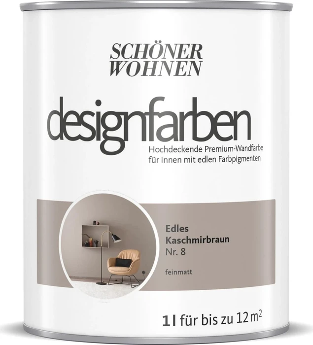 Schöner Wohnen Designfarben innen edles kaschmirbraun, 1l