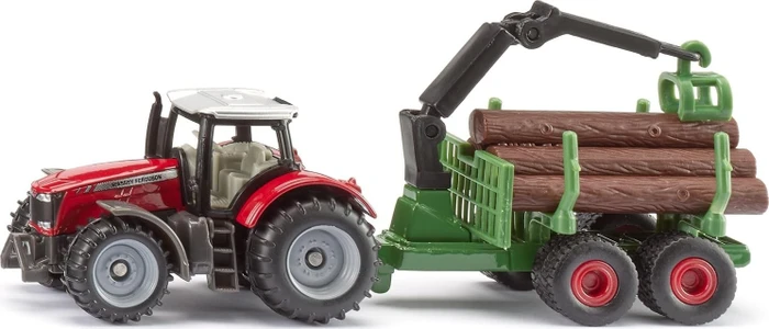 SIKU Massey Ferguson mit Forstanhänger