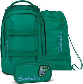 Satch Pack Set Fearless Green Schulrucksack-Set, 3-tlg.