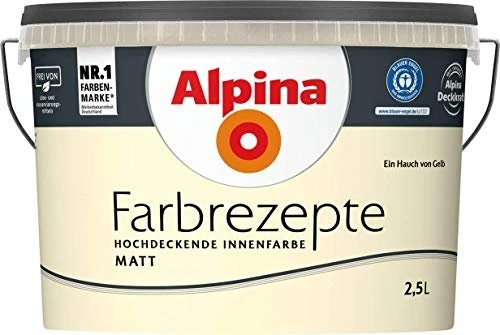 Alpina Farben Farbrezepte Innenfarbe ein hauch von gelb matt, 6.5l