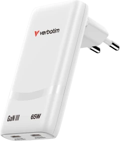Verbatim Fold 'n' Go GaN Charger 65W weiß