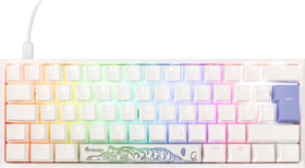 Ducky One 2 Pro Mini, PBT, weiß, LEDs RGB, MX RGB BLUE, USB, DE