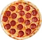 Mustard Pizza Mat Mousepad rund, 190mm, Salami-Pizza-Style, rot/gelb Vorschaubild