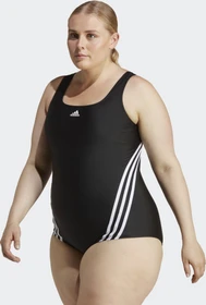 adidas 3-Streifen Badeanzug schwarz/weiß (Damen)