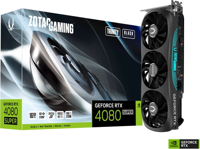 Zotac Gaming GeForce RTX 4080 SUPER Trinity Black Edition, 16GB GDDR6X, HDMI, 3x DP