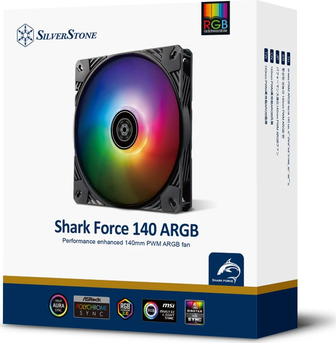 SilverStone Shark Force 140 ARGB, schwarz, 140mm