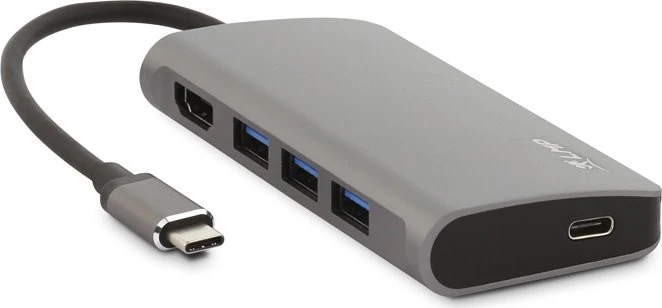 LMP USB-C Video Hub, 5-Port, USB-C 3.0 [Stecker], space gray