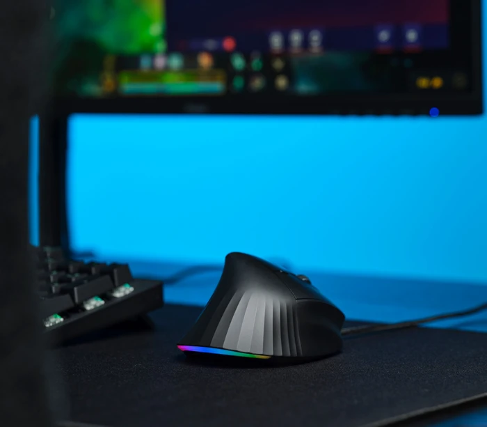 Trust Gaming GXT 145 Rexxa Ergonomic Vertical RGB Mouse schwarz, USB