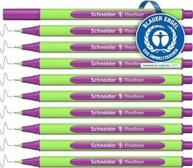 Schneider Line-Up Tintenroller (Mine) electric purple/grün, 10er-Pack