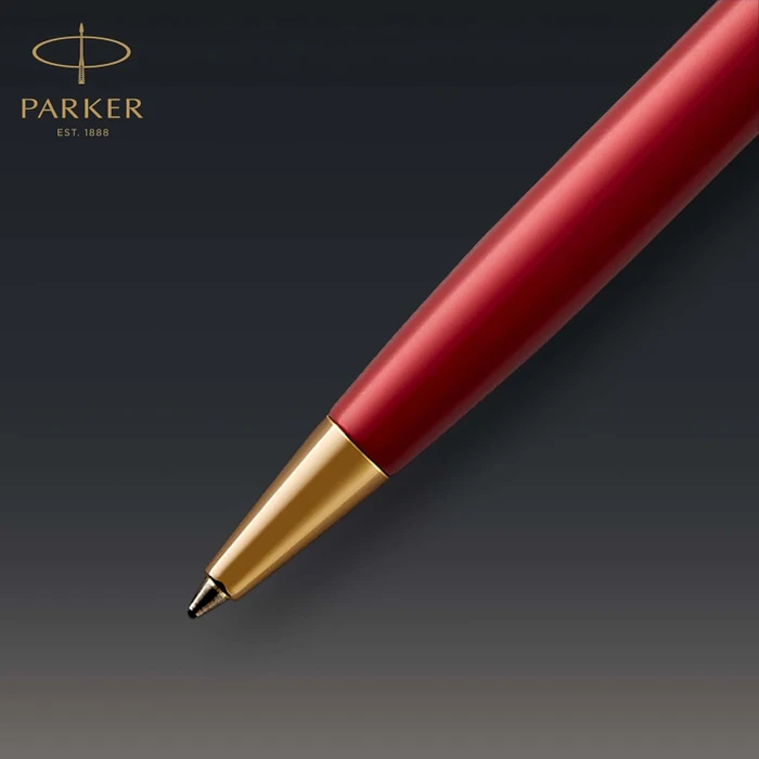 Parker Sonnet Intense Red Lacquer GT Kugelschreiber rot/gold trim, Geschenkbox