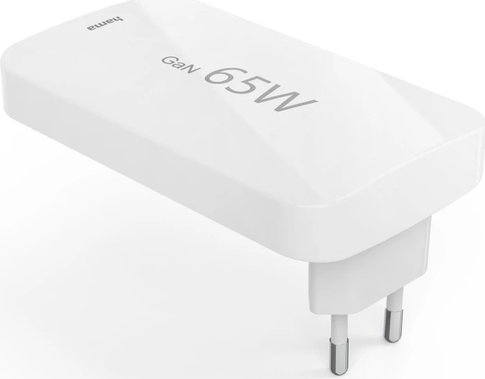 Hama Schnellladegerät 2x USB-C 1x USB-A flaches Mini-Ladegerät PD 65W weiß