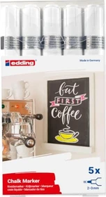 edding 4095 Kreidemarker weiß, 5er-Pack