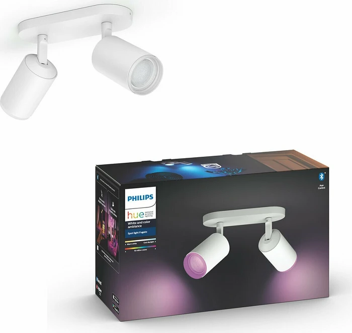 Philips Hue White and Color Ambiance Fugato Spot 2-flammig weiß