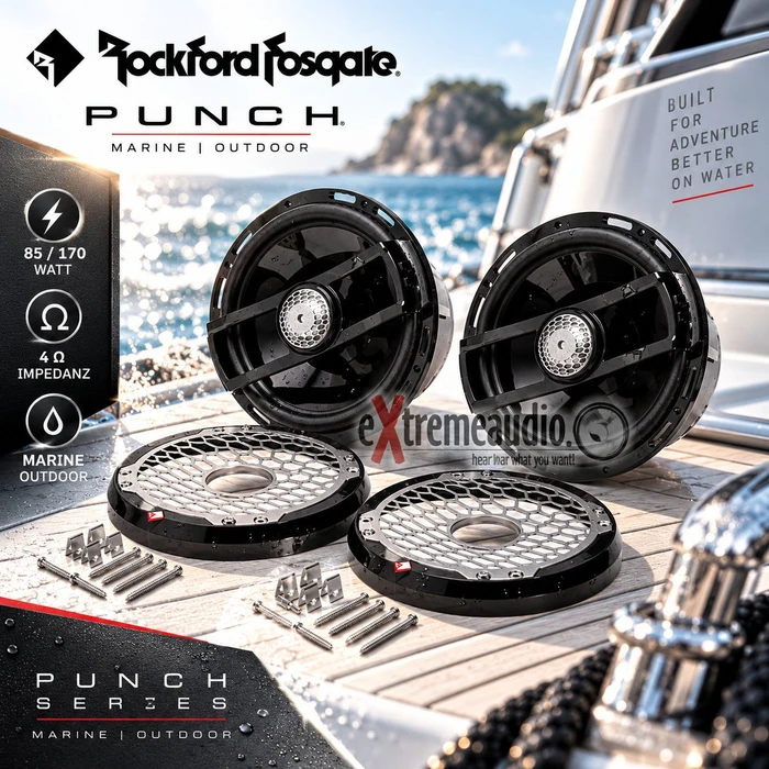 Rockford Fosgate Punch Marine 6.5" Full Range Speakers schwarz