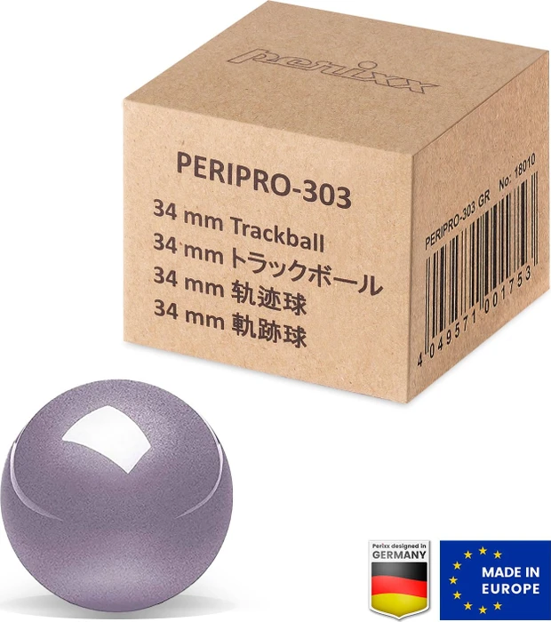 Perixx PERIPRO-303GLV 34mm für Perimice und Logitech M570, Ersatz-Trackball, violett