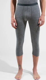 Odlo Natural Merino 200 Base Layer Tights Hose 3/4 odlo steel grey melange (Herren)
