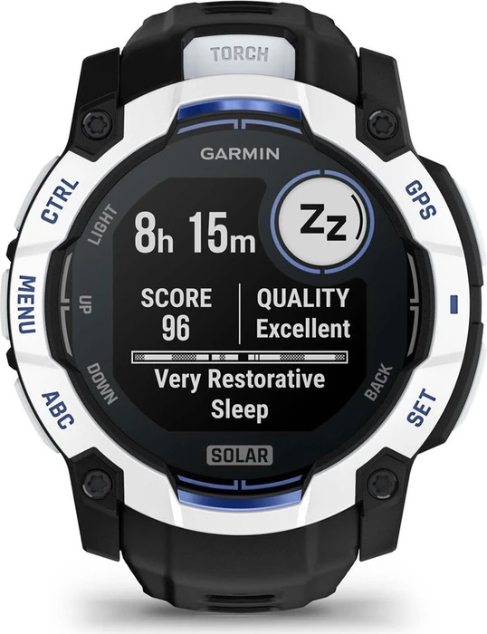 Garmin Instinct 3 Solar 50mm whitestone/black-bolt blue