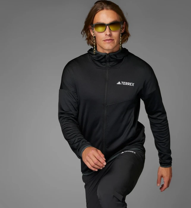 adidas Terrex Xperior Climawarm Light Fleece Hooded Jacke schwarz (Herren)
