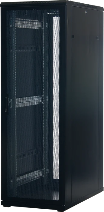 Rockstable 19" Serverschrank 37HE, Gitternetztür, IP2X, schwarz, 1000mm tief