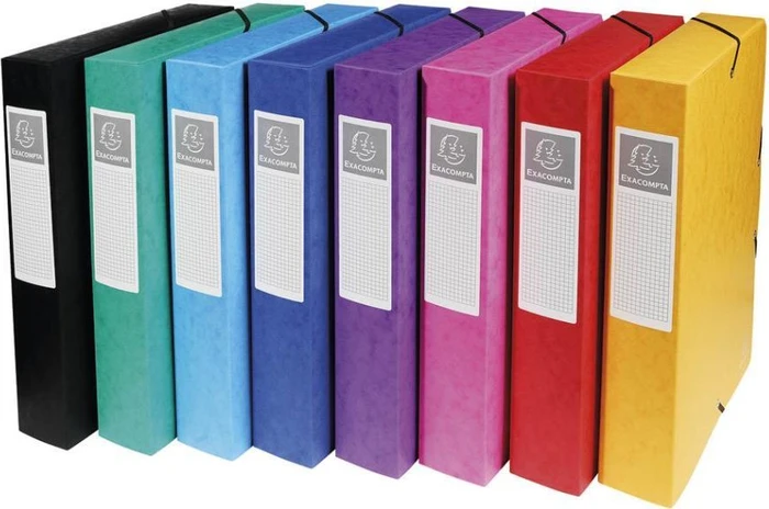 Exacompta Archivbox Colorspan Karton 80mm, A4, farbig sortiert, 6er-Set