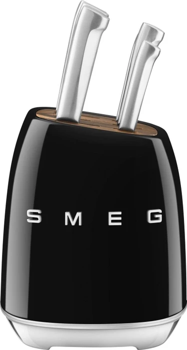 Smeg 50's Style Messerblock-Set schwarz, 6-tlg.