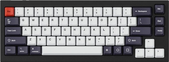 Keychron Q1/Q2/K2 OEM Dye-Sub Keycap-Set Bluish Black White, Kunststoff (PBT), Bluish Black White, schwarz/blau/weiß, 97 Tasten (83+14), ANSI-US