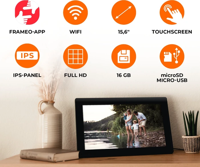 Rollei Smart Frame WiFi 150 15.6", schwarz