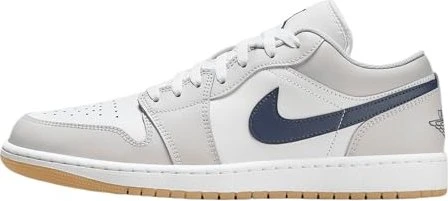 Nike Air Jordan 1 Low white/neutral grey/medium brown/midnight navy (Herren)