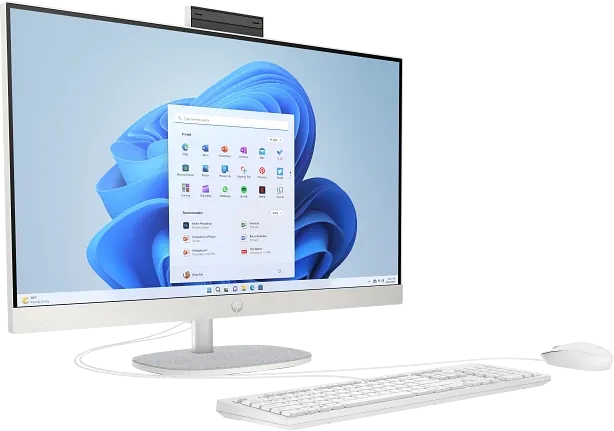 HP All-in-One 27-cr0471ng, weiß, Ryzen 7 7730U, 16GB RAM, 512GB SSD